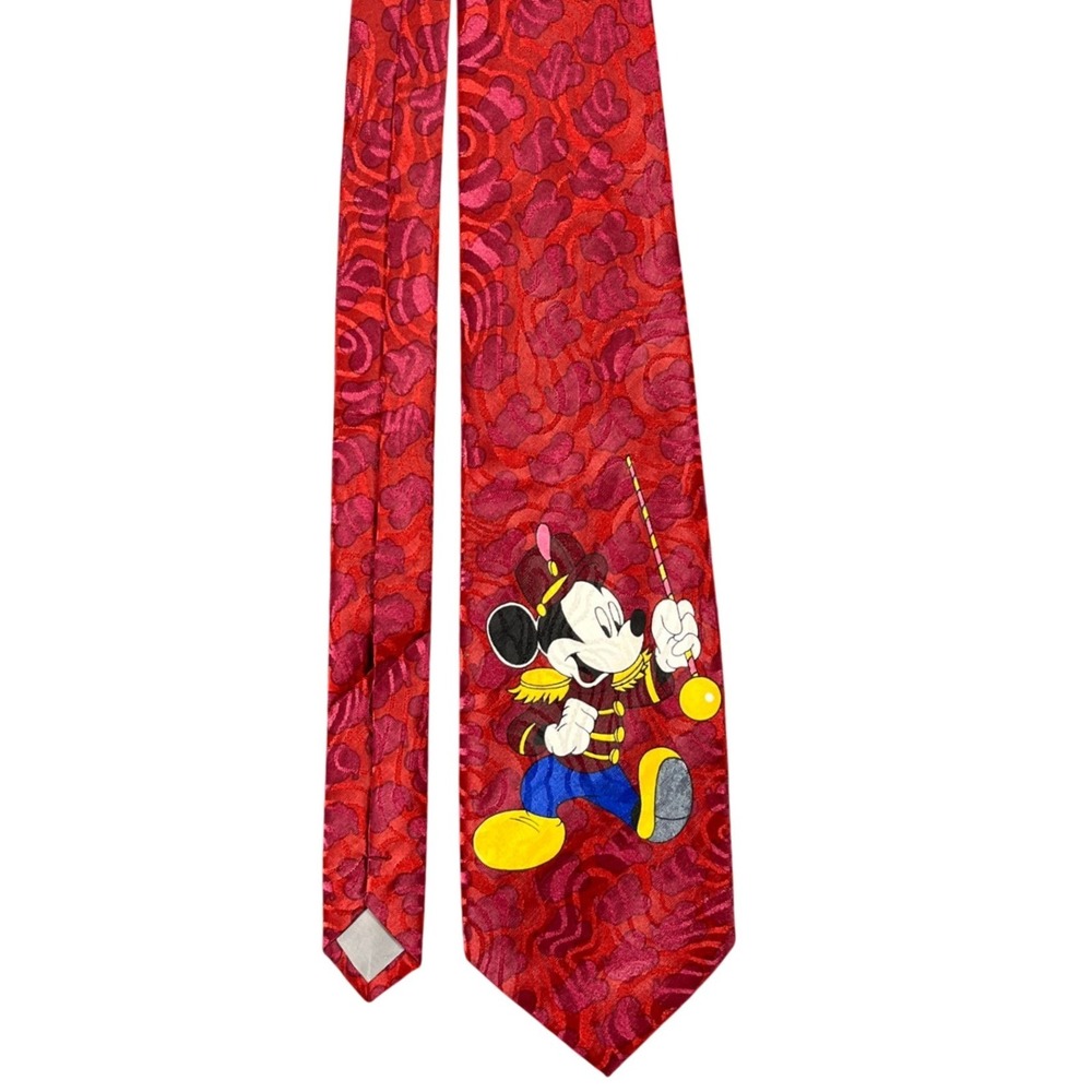 Vintage 90s Disney Balancine Hot Cakes Necktie 56" Mickey Marching Band Leader